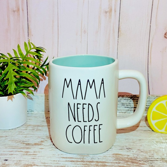 Rae Dunn MAMA NEEDS COFFEE mug blue interior - Picture 5 of 6